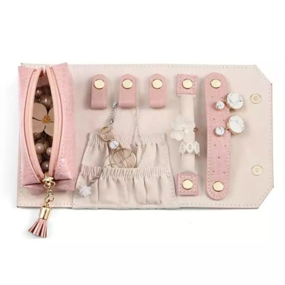 Roll Up Jewelry Organizer - Light Pink - Picture 4 of 4